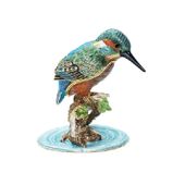 Kingfisher Jeweled Box Enameled pewter bejeweled w/ Austrian crystals