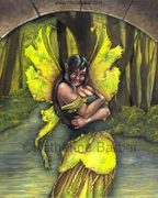 Lichen by Katherine Barber   8"x10" Ceramic Art Tile with recessed hangers for tabletop or wall hanging purposes