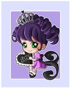 Little Lavender Lolita by Chrissy Clark   8"x10" Ceramic Art Tile with recessed hangers for tabletop or wall hanging purposes