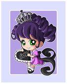 Little Lavender Lolita by Chrissy Clark 8"x10" Ceramic Art Tile with recessed hangers for tabletop or wall hanging purposes Little Lavender Lolita by Chrissy Clark 8"x10" Ceramic Art Tile with recessed hangers for tabletop or wall hanging purposes