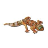 Lizard Jewelry Box Enameled pewter box bejeweled with Austrian crystals