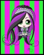 Lolita Loves Her Teddy by Chrissy Clark   8"x10" Ceramic Art Tile with recessed hangers for tabletop or wall hanging purposes