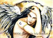 Lucious by Abranda Icle Sisson   8"x10" Ceramic Art Tile with recessed hangers for tabletop or wall hanging purposes