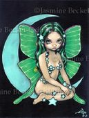 Luna by Jasmine Becket Griffith 8"x10" Ceramic Art Tile with recessed hangers for tabletop or wall hanging purposes Luna by Jasmine Becket Griffith 8"x10" Ceramic Art Tile with recessed hangers for tabletop or wall hanging purposes