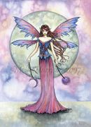 Luna Jewel by Molly Harrison  8"x10" Ceramic Art Tile with recessed hangers for tabletop or wall hanging purposes