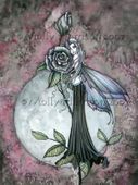 Midnight Rose by Molly Harrison 8"x10" Ceramic Art Tile with recessed hangers for tabletop or wall hanging purposes Midnight Rose by Molly Harrison 8"x10" Ceramic Art Tile with recessed hangers for tabletop or wall hanging purposes