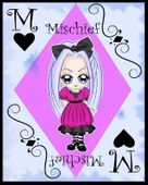 Mischief by Chrissy Clark 8"x10" Ceramic Art Tile with recessed hangers for tabletop or wall hanging purposes Mischief by Chrissy Clark 8"x10" Ceramic Art Tile with recessed hangers for tabletop or wall hanging purposes