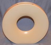 Modern Contemporary Ceramic Portugese Ivory Circle  Flower Vase