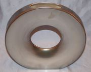 Modern Contemporary Ceramic Portugese Silver Plated Circle  Flower Vase