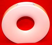 Modern Contemporary Ceramic Portugese White Circle  Flower Vase