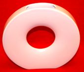 Modern Contemporary Ceramic Portugese White Circle  Flower Vase