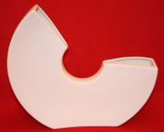 Modern Contemporary Ceramic Portugese White Three Quarters Flower Vase