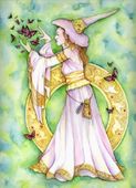 Moment of Pure Magic by Maria Van Bruggen 8"x10" Ceramic Art Tile with recessed hangers for tabletop or wall hanging purposes Moment of Pure Magic by Maria Van Bruggen 8"x10" Ceramic Art Tile with recessed hangers for tabletop or wall hanging purposes