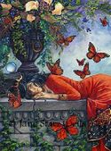Monarch Butterfly Queen by Jane Starr Weils 8"x10" Ceramic Art Tile with recessed hangers for tabletop or wall hanging purposes Monarch Butterfly Queen by Jane Starr Weils 8"x10" Ceramic Art Tile with recessed hangers for tabletop or wall hanging purposes