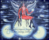 Moon Maiden Spirit by Cindy Thorrington Haggerty 8"x10" Ceramic Art Tile with recessed hangers for tabletop or wall hanging purposes Moon Maiden Spirit by Cindy Thorrington Haggerty 8"x10" Ceramic Art Tile with recessed hangers for tabletop or wall hanging purposes