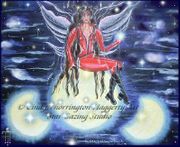 Moon Maiden Spirit by Cindy Thorrington Haggerty   8"x10" Ceramic Art Tile with recessed hangers for tabletop or wall hanging purposes