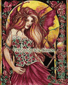 Moon Mystic by Abranda Icle Sisson 8"x10" Ceramic Art Tile with recessed hangers for tabletop or wall hanging purposes Moon Mystic by Abranda Icle Sisson 8"x10" Ceramic Art Tile with recessed hangers for tabletop or wall hanging purposes