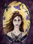 Morning Glory by Jennifer Galasso   8"x10" Ceramic Art Tile with recessed hangers for tabletop or wall hanging purposes