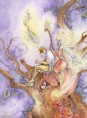 Muse by Stephanie Law 8"x10" Ceramic Art Tile with recessed hangers for tabletop or wall hanging purposes Muse by Stephanie Law 8"x10" Ceramic Art Tile with recessed hangers for tabletop or wall hanging purposes