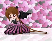 My Dark Valentine by Chrissy Clark   8"x10" Ceramic Art Tile with recessed hangers for tabletop or wall hanging purposes