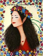 Nature Fragrance by Sue Miller   8"x10" Ceramic Art Tile with recessed hangers for tabletop or wall hanging purposes