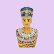 Nefertiti Jeweled Box Enameled pewter bejeweled w/ Austrian crystals