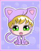 Neko Suit by Chrissy Clark   8"x10" Ceramic Art Tile with recessed hangers for tabletop or wall hanging purposes