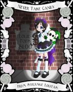 Never Take Candy From Stranger by Chrissy Clark   8"x10" Ceramic Art Tile with recessed hangers for tabletop or wall hanging purposes