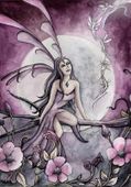 Night Faeries by Jennifer Galasso 8"x10" Ceramic Art Tile with recessed hangers for tabletop or wall hanging purposes Night Faeries by Jennifer Galasso 8"x10" Ceramic Art Tile with recessed hangers for tabletop or wall hanging purposes
