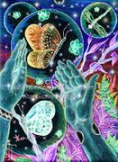 Night Magic Never To Be Lost by Cindy Thorrington Haggerty   8"x10" Ceramic Art Tile with recessed hangers for tabletop or wall hanging purposes