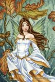 Oak Fairy by Meredith Dillman 8"x10" Ceramic Art Tile with recessed hangers for tabletop or wall hanging purposes Oak Fairy by Meredith Dillman 8"x10" Ceramic Art Tile with recessed hangers for tabletop or wall hanging purposes