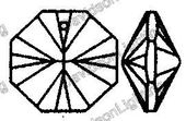 Octagon 30% Lead Crystal  14 mm #1031-14