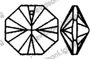 Octagon 30% Lead Crystal  14 mm #1031-14 Box of 2000pc