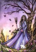 Ostara Blessings by Jennifer Galasso 8"x10" Ceramic Art Tile with recessed hangers for tabletop or wall hanging purposes Ostara Blessings by Jennifer Galasso 8"x10" Ceramic Art Tile with recessed hangers for tabletop or wall hanging purposes