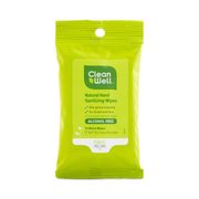 Pack of 3 - CleanWell All Natural Hand Sanitizing Wipes 10 ea