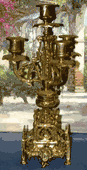 Pair Brass Candleholders Candelabras