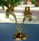 Pair of Beautiful High Brass Candleholders Candelabras