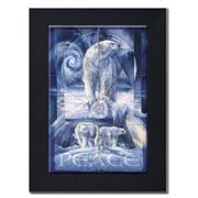 Peace by Artist Jody Bergsma Peace by Artist Jody Bergsma Tile mural of Six (6"x6" tiles) framed in a black wood frame Dimensions (LxWxH): 22.00 x 26.00 x 1.00 in.