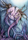 Pearls of The Sea by Jennifer Galasso 8"x10" Ceramic Art Tile with recessed hangers for tabletop or wall hanging purposes Pearls of The Sea by Jennifer Galasso 8"x10" Ceramic Art Tile with recessed hangers for tabletop or wall hanging purposes