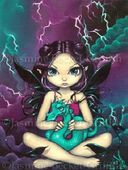 Pet Storm Dragon by Jasmine Becket Griffith 8"x10" Ceramic Art Tile with recessed hangers for tabletop or wall hanging purposes Pet Storm Dragon by Jasmine Becket Griffith 8"x10" Ceramic Art Tile with recessed hangers for tabletop or wall hanging purposes