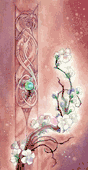 Plum Blossoms by Stephanie Law 8"x10" Ceramic Art Tile with recessed hangers for tabletop or wall hanging purposes Plum Blossoms by Stephanie Law 8"x10" Ceramic Art Tile with recessed hangers for tabletop or wall hanging purposes