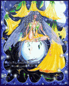 Poison Moon Trumpet Bownie by Cindy Thorrington Haggerty 8"x10" Ceramic Art Tile with recessed hangers for tabletop or wall hanging purposes Poison Moon Trumpet Bownie by Cindy Thorrington Haggerty 8"x10" Ceramic Art Tile with recessed hangers for tabletop or wall hanging purposes