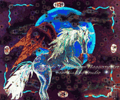Power of the Ghost Spirit by Cindy Thorrington Haggerty 8"x10" Ceramic Art Tile with recessed hangers for tabletop or wall hanging purposes Power of the Ghost Spirit by Cindy Thorrington Haggerty 8"x10" Ceramic Art Tile with recessed hangers for tabletop or wall hanging purposes