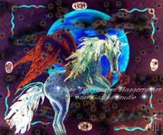 Power of the Ghost Spirit by Cindy Thorrington Haggerty   8"x10" Ceramic Art Tile with recessed hangers for tabletop or wall hanging purposes