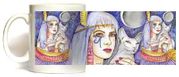 Priestess of the Moon Eclipse Mug by Artist Maria Van Bruggen 11oz Coffee Mugs Microwave and Dishwasher Safe