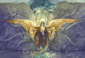 Prince of Lights by Stephanie Law 8"x10" Ceramic Art Tile with recessed hangers for tabletop or wall hanging purposes Prince of Lights by Stephanie Law 8"x10" Ceramic Art Tile with recessed hangers for tabletop or wall hanging purposes