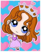 Princess Dorable by Chrissy Clark   8"x10" Ceramic Art Tile with recessed hangers for tabletop or wall hanging purposes