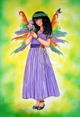 Princess Melia by Sue Miller 8"x10" Ceramic Art Tile with recessed hangers for tabletop or wall hanging purposes Princess Melia by Sue Miller 8"x10" Ceramic Art Tile with recessed hangers for tabletop or wall hanging purposes