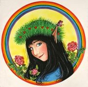 Princess Melia Moment by Sue Miller   8"x10" Ceramic Art Tile with recessed hangers for tabletop or wall hanging purposes