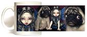 Pug Pixie Mug by Artist Jasmine Becket Griffith 11oz Coffee Mugs Microwave and Dishwasher Safe